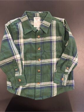 Ok!e Dokie Green Plaid Button-Up Shirt
